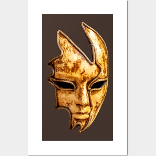 Carnival Mask in gold Posters and Art